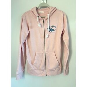 Ocean Drive Santa Cruz California Pink Full Zip Hoodie Sweatshirt Womens Medium